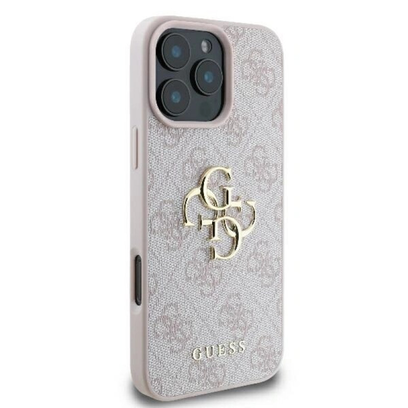 Guess GUHCP16X4GMGPI 4G Big Metal Logo capa rígida para Apple iPhone 16 Pro Max 6.9", rosa