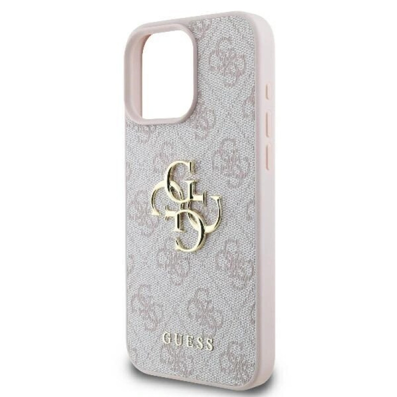 Guess GUHCP16X4GMGPI 4G Big Metal Logo capa rígida para Apple iPhone 16 Pro Max 6.9", rosa