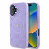Capa MagSafe Guess Saffiano Peony Stamp para Apple iPhone 16, roxa