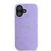Capa MagSafe Guess Saffiano Peony Stamp para Apple iPhone 16, roxa