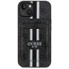 Capa com carteira MagSafe Guess 4G Stripes para Apple iPhone 15, preta