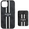 Capa com carteira MagSafe Guess 4G Stripes para Apple iPhone 15, preta