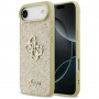Capa rígida Guess Fixed Glitter Big 4G para Apple iPhone Air, dourada