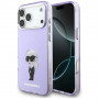 Capa MagSafe Karl Lagerfeld KLD22568 IML Aquarelle Karl & Choupette & Logo para Apple iPhone 17 Pro Max, roxa