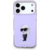 Capa MagSafe Karl Lagerfeld KLD22568 IML Aquarelle Karl & Choupette & Logo para Apple iPhone 17 Pro Max, roxa