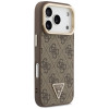 Capa MagSafe Guess 4G PU Triangle Logo & Stand Camera para Apple iPhone 18 Pro Max / 17 Pro Max, castanha