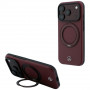 Capa Mercedes-Benz Leather with Ring Stand MagSafe para Apple iPhone 18 Pro / 17 Pro, bordô