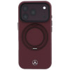Capa MagSafe Mercedes-Benz Leather with Ring Stand para Apple iPhone 18 Pro Max / 17 Pro Max, bordô