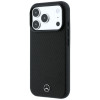 Capa Mercedes-Benz Grill Pattern com carteira para cartões em pele MagSafe para Apple iPhone 18 Pro Max / 17 Pro Max, preta