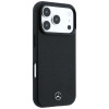 Capa Mercedes-Benz Grill Pattern com carteira para cartões em pele MagSafe para Apple iPhone 18 Pro Max / 17 Pro Max, preta
