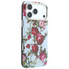 Capa MagSafe Guess GUE6026 Blossom Roses Print para Apple iPhone 18 Pro / 17 Pro, azul