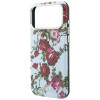 Capa MagSafe Guess GUE6026 Blossom Roses Print para Apple iPhone 18 Pro / 17 Pro, azul
