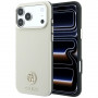 Capa MagSafe Grained Round Strass Logo Guess GUE005545 para Apple iPhone 18 Pro / 17 Pro, bege