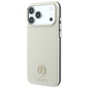 Capa MagSafe Grained Round Strass Logo Guess GUE005545 para Apple iPhone 18 Pro / 17 Pro, bege