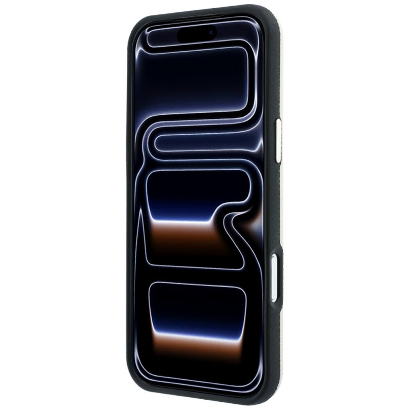 Capa MagSafe Grained Round Strass Logo Guess GUE005545 para Apple iPhone 18 Pro / 17 Pro, bege