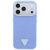 Capa rígida Guess Grained Triangle Logo MagSafe para Apple iPhone 18 Pro / 17 Pro, azul
