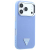 Capa rígida Guess Grained Triangle Logo MagSafe para Apple iPhone 18 Pro / 17 Pro, azul