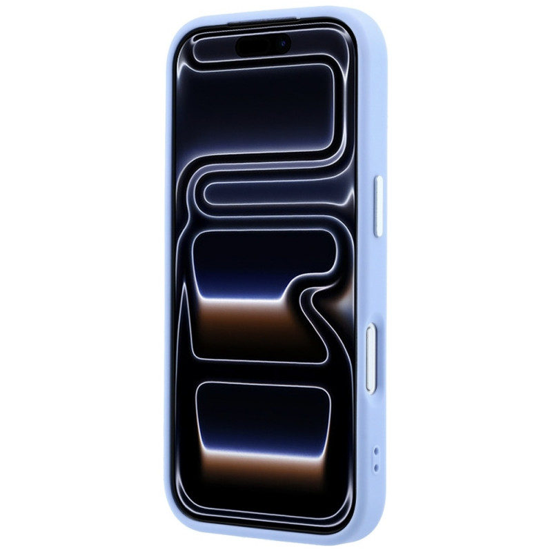 Capa rígida Guess Grained Triangle Logo MagSafe para Apple iPhone 18 Pro / 17 Pro, azul