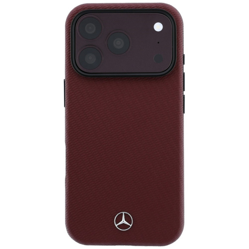 Capa Mercedes-Benz Grill Pattern com carteira para cartões em pele MagSafe para Apple iPhone 18 Pro Max / 17 Pro Max, preta