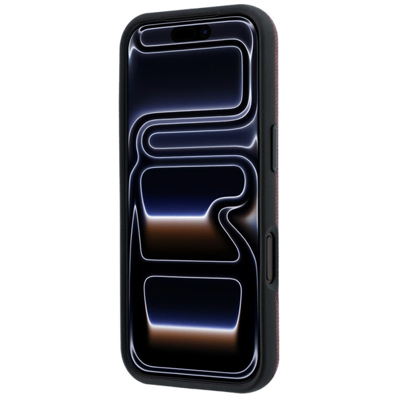 Capa Mercedes-Benz Grill Pattern com carteira para cartões em pele MagSafe para Apple iPhone 18 Pro Max / 17 Pro Max, preta