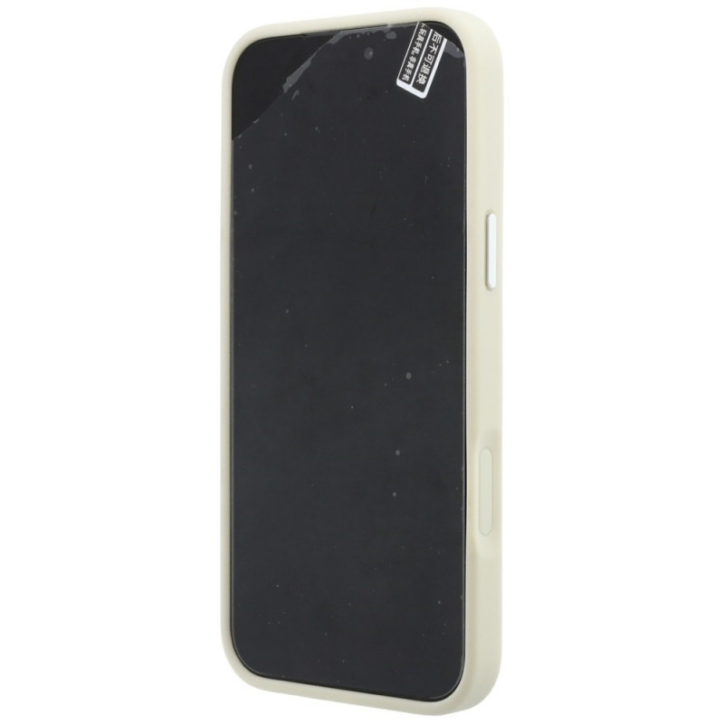 Capa MagSafe Karl Lagerfeld Ring Stand 360 Saffiano Classic Logo para Apple iPhone 18 Pro / 17 Pro, bege