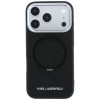 Capa MagSafe Karl Lagerfeld Ring Stand 360 Saffiano Classic Logo para Apple iPhone 18 Pro / 17 Pro, preta (KF003179)