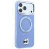Capa MagSafe Karl Lagerfeld with Ring Stand 360 Choupette Head Pin para Apple iPhone 18 Pro Max / 17 Pro Max, azul-claro (KF003220)