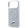 Capa MagSafe Karl Lagerfeld with Ring Stand 360 Karl & Choupette Heads Pin para Apple iPhone 18 Pro Max / 17 Pro Max, cinzenta