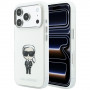 Capa MagSafe Karl Lagerfeld IML Ikonik Sketch Print para Apple iPhone 18 Pro Max / 17 Pro Max, bege (KLD22794)