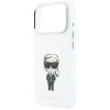 Capa MagSafe Karl Lagerfeld IML Ikonik Sketch Print para Apple iPhone 18 Pro Max / 17 Pro Max, bege (KLD22794)