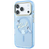 Capa MagSafe Script Logo Karl Lagerfeld para Apple iPhone 18 Pro / 17 Pro, azul-claro