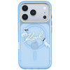 Capa MagSafe Script Logo Karl Lagerfeld para Apple iPhone 18 Pro / 17 Pro, azul-claro