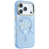 Capa MagSafe Script Logo Karl Lagerfeld para Apple iPhone 18 Pro / 17 Pro, azul-claro
