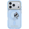 Capa MagSafe Peekaboo Logo Karl Lagerfeld para Apple iPhone 18 Pro Max / 17 Pro Max, azul