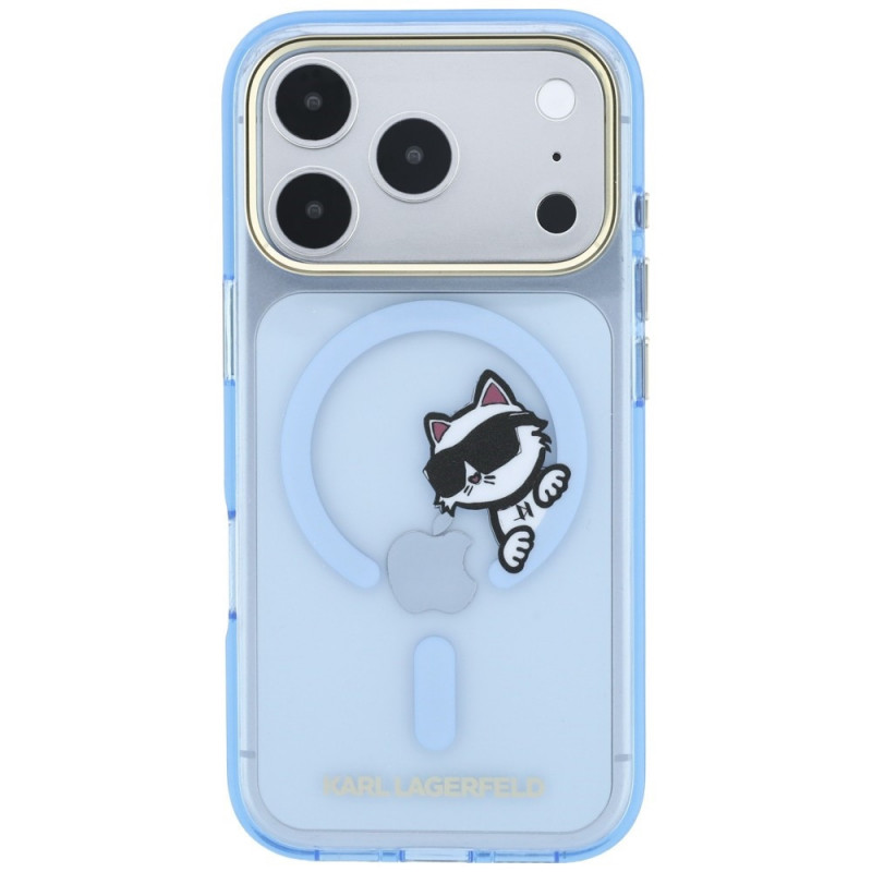 Capa MagSafe Peekaboo Logo Karl Lagerfeld para Apple iPhone 18 Pro Max / 17 Pro Max, azul