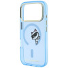 Capa MagSafe Peekaboo Logo Karl Lagerfeld para Apple iPhone 18 Pro Max / 17 Pro Max, azul