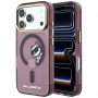 Capa MagSafe Peekaboo Logo Karl Lagerfeld para Apple iPhone 18 Pro / 17 Pro, bordô