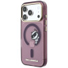 Capa MagSafe Peekaboo Logo Karl Lagerfeld para Apple iPhone 18 Pro / 17 Pro, bordô