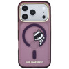 Capa MagSafe Peekaboo Logo Karl Lagerfeld para Apple iPhone 18 Pro / 17 Pro, bordô