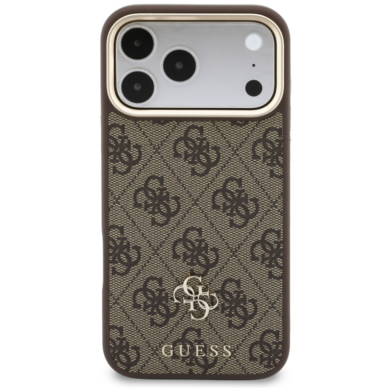 Capa Guess 4G com carteira, MagSafe, para Apple iPhone 18 Pro Max / 17 Pro Max, castanha
