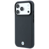 Capa MagSafe BMW Kevlar Metal Logo para Apple iPhone 18 Pro / 17 Pro, antracite