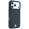 Capa MagSafe BMW Kevlar Metal Logo para Apple iPhone 18 Pro / 17 Pro, antracite