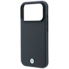 Capa MagSafe BMW Kevlar Metal Logo para Apple iPhone 18 Pro / 17 Pro, antracite