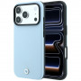 Capa MagSafe BMW Kevlar Metal Logo para Apple iPhone 18 Pro Max / 17 Pro Max, azul