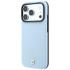 Capa MagSafe BMW Kevlar Metal Logo para Apple iPhone 18 Pro Max / 17 Pro Max, azul