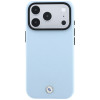 Capa MagSafe BMW Kevlar Metal Logo para Apple iPhone 18 Pro Max / 17 Pro Max, azul