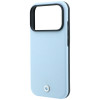Capa MagSafe BMW Kevlar Metal Logo para Apple iPhone 18 Pro Max / 17 Pro Max, azul