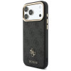 Capa Guess 4G com carteira e cordão, MagSafe, para Apple iPhone 18 Pro / 17 Pro, castanha