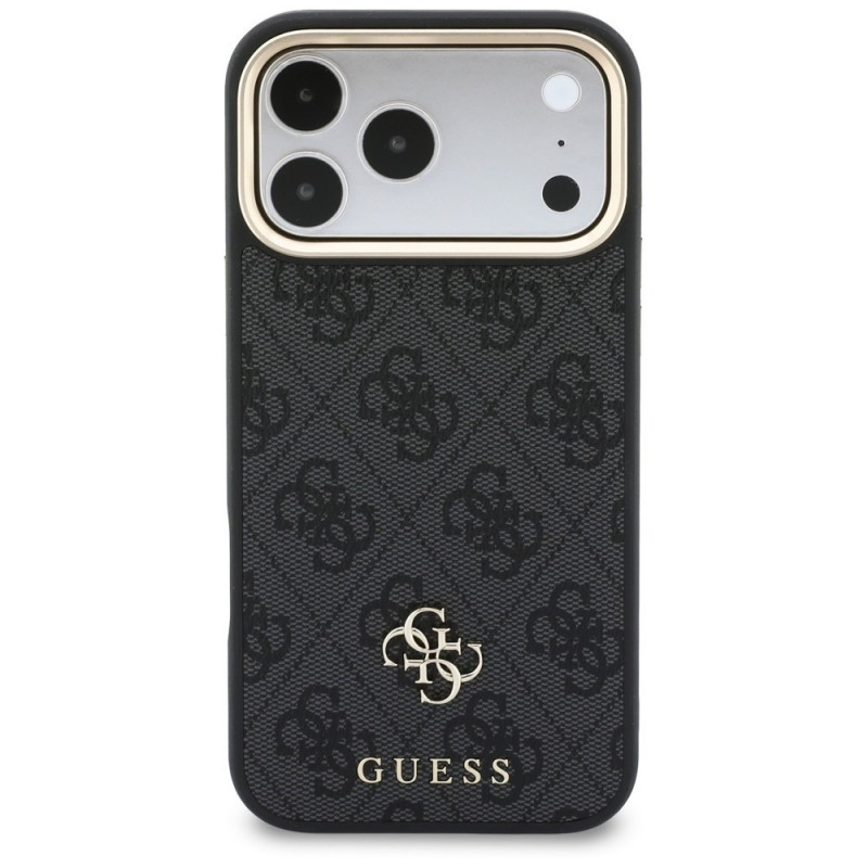 Capa Guess 4G com carteira e cordão, MagSafe, para Apple iPhone 18 Pro / 17 Pro, castanha