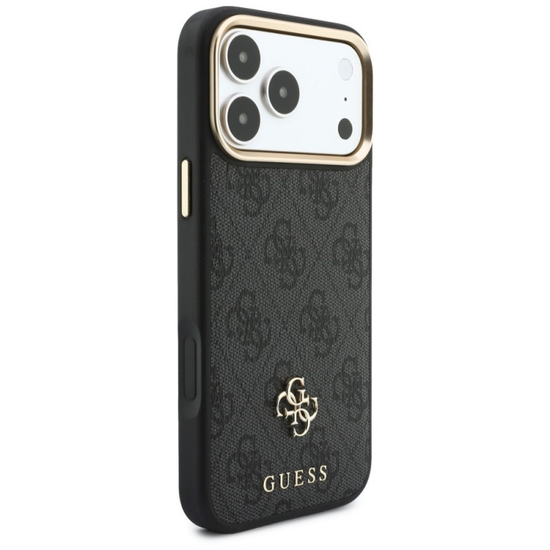 Capa Guess 4G com carteira e cordão, MagSafe, para Apple iPhone 18 Pro / 17 Pro, castanha